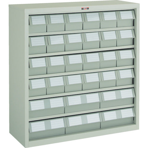 ＴＲＵＳＣＯ　コンテナラックケース　バンラックケース　Ｍ型　ＮＧ引出小Ｘ２４　大Ｘ６個　ネオグレー　305M-N24S6L　1 台