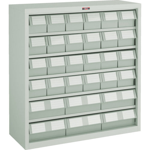 TRUSCO 컨테이너 랙 케이스 밴 랙 케이스 L형 인출 소X24 대X6개 H880 네오그레이 305L-N24S6L 1대