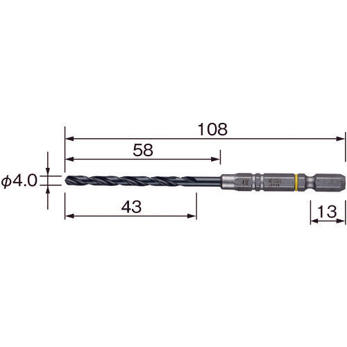 ＶＥＳＳＥＬ　クッションドリル鉄工用ＡＭＤ　４．０ｍｍ　AMD-4.0　1 本