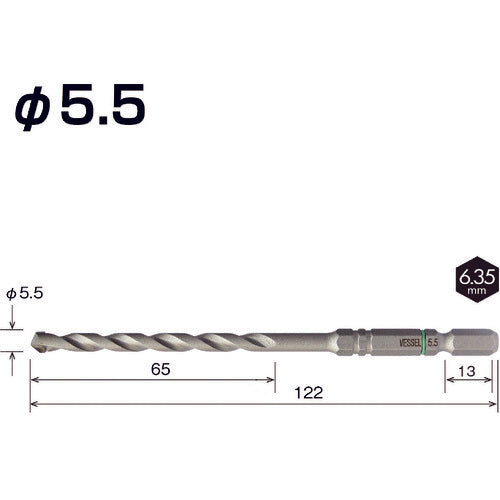 ＶＥＳＳＥＬ　クッションドリルコンクリート用ＡＣＤ　５．５ｍｍ　ACD-5.5　1 本