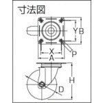 ワコーパレット　エアーキャスター（自在車）　１００ｍｍ　ウレタン車　AMG-100-GU　1 個