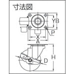 ワコーパレット　エアーキャスター（自在車ストッパー付）　１００ｍｍ　ウレタン車　AMG-100-GUDS　1 個