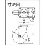 ワコーパレット　エアーキャスター（自在車）　２００ｍｍ　ウレタン車　ASHG-200-GU　1 個