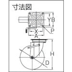 ワコーパレット　エアーキャスター（自在車ストッパー付）　２００ｍｍ　ウレタン車　ASHG-200-GUDS　1 個