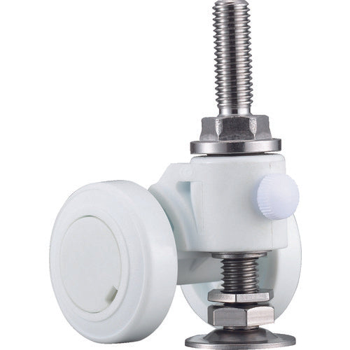 Parts Cast Pad Screw-in type twin-wheel caster nylon wheels Load capacity 58.8 White CABS50W 1 piece