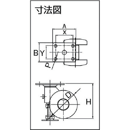 パーツ　キャスパッド　プレート式双輪キャスターナイロン車　荷重５８．８　白　CAPS50W　1 個