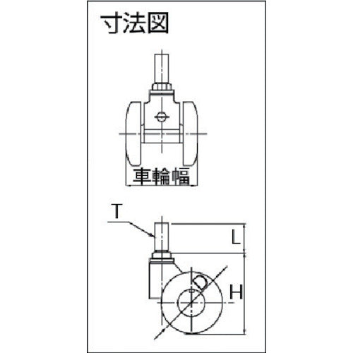 パーツ　キャスパッド　ねじ込み式双輪キャスターナイロン車　荷重１１７．６　白　CNBS75W　1 個