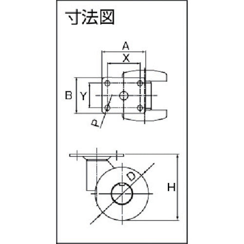 パーツ　キャスパッド　プレート式双輪キャスターナイロン車　荷重１１７．６　白　CNPS75W　1 個