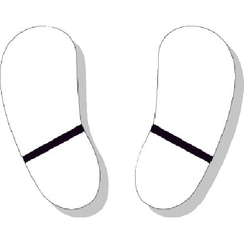 Unit Road Sticker Foot Shape White 190mm Aluminum Sticker for Road Use 819-91 1 Sheet