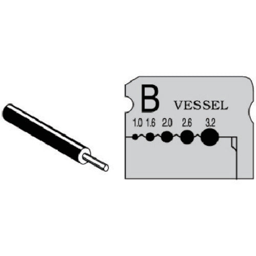 VESSEL 와이어 스트리퍼 블레이드 (3000B, 300002 용) WB-002 1 장