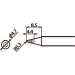GUT Grooved Replacement Tip BM (1 piece = 1PK) RX-80HRT-BM 1 piece
