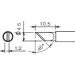 GUT Replacement Soldering Tip 4.5K (1pc = 1PK) RX-80HRT-4.5K 1pc