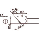 GUT Replacement Soldering Tip 4.5K (1pc = 1PK) RX-80HRT-4.5K 1pc