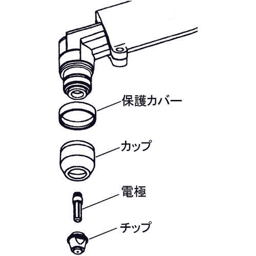 ＤＡＩＨＥＮ　プラズマ切断用チップ　１５Ａ　H1002F01　1 個