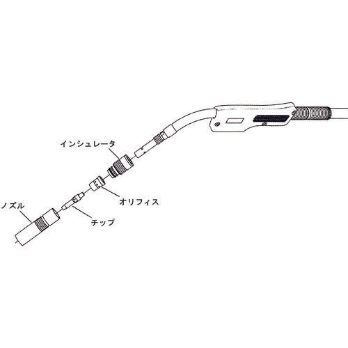 ＤＡＩＨＥＮ　ＣＯ２／ＭＡＧ溶接用部品　チップ　０．８φ　K980C23　1 個