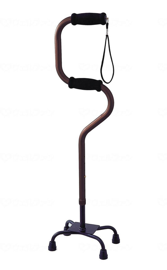 Kowa Seisakusho Easy 4-Point Cane (Aluminum) Royal Brown