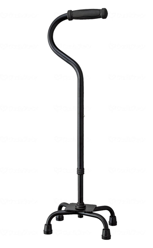Kowa Seisakusho Teicob Aluminum 4-Point Cane Black
