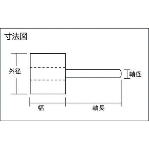 ＡＣ　フラップホイル　軸径６ｍｍ　＃８０　外径６０×幅２５×軸長４０　AF6025-80　5 個