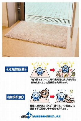 Ag+ Comfortable Bath Mat 60×90cm / MR-148-140-4 Brown 1 piece