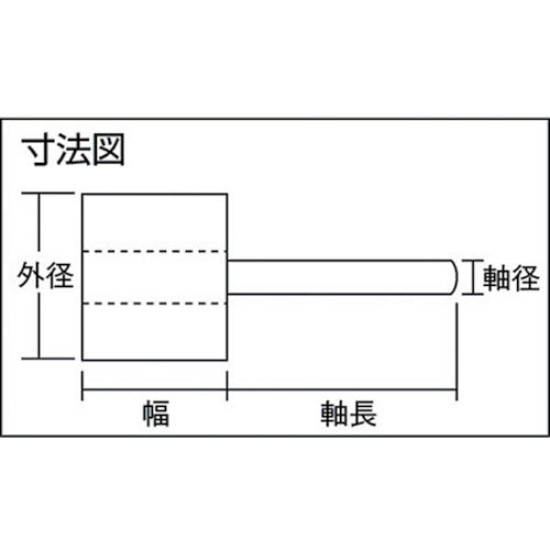 ＡＣ　ポリライトホイル　軸径６ｍｍ　＃８０　外径８０×幅２５×軸長４０　PLW8025-80　5 個