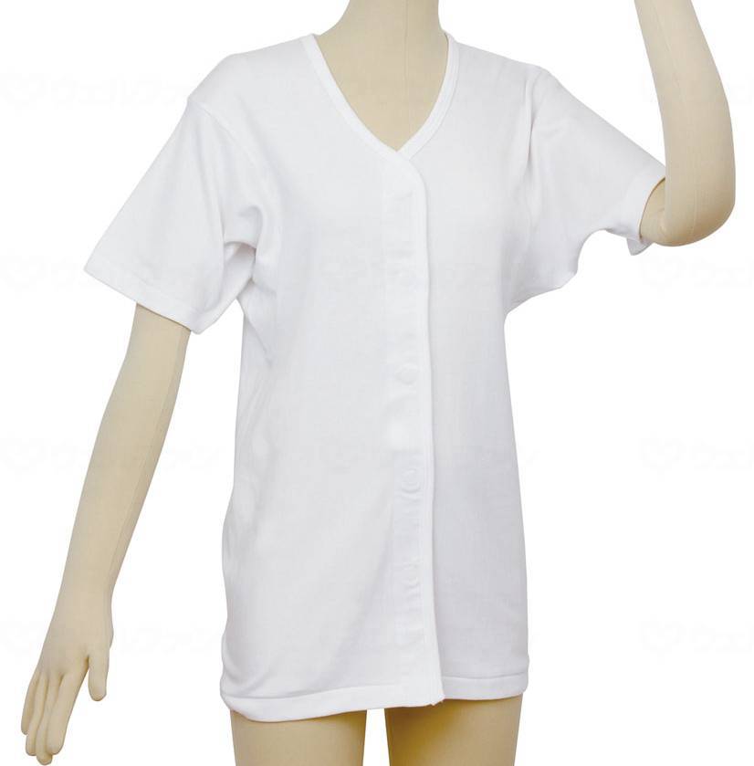 幸和製作所ﾃｲｺﾌﾞ ﾜﾝﾀｯﾁ肌着 半袖 婦人用 ﾎﾜｲﾄ L