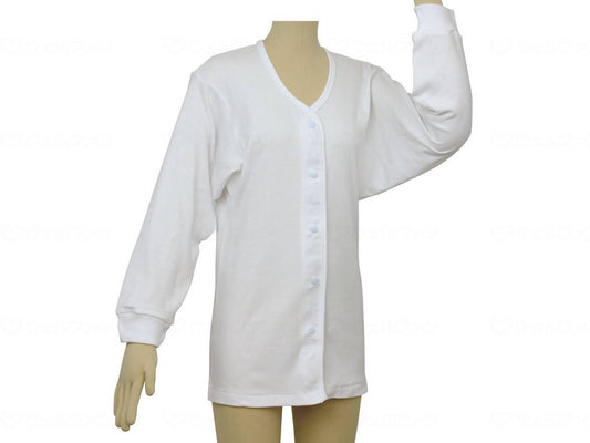 Kowa Seisakusho Teikobu Easy-to-wear Underwear, Long Sleeves, Women's, White, S