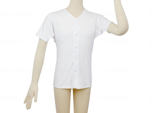 Kowa Seisakusho Teikobu Easy Hook Underwear, Short Sleeve, Men's, White, S