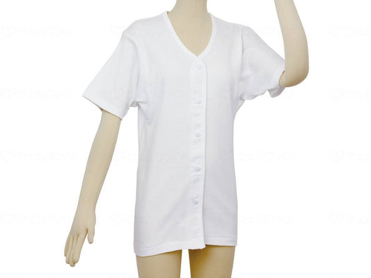 Kowa Seisakusho Teikobu Easy-to-wear Underwear, Short Sleeve, Women's, White, S