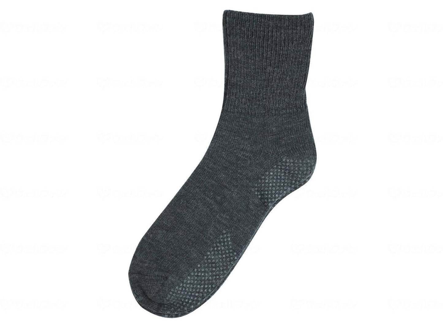 Kowa Seisakusho Warm socks for men with anti-slip properties, charcoal gray