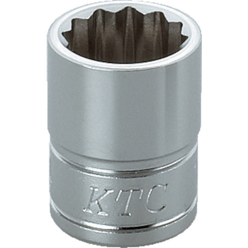 ＫＴＣ　９．５ｓｑ．ソケット（十二角）　対辺寸法０８ｍｍ　差込角９．５ｍｍ　全長２２ｍｍ　B3-08W　1 個