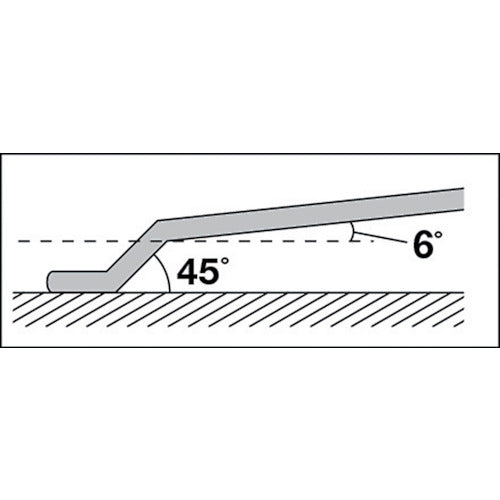 ＫＴＣ　４５°×６°ロングめがねレンチ　対辺寸法５．５×７ｍｍ　全長１５１ｍｍ　M5-05507　1 丁