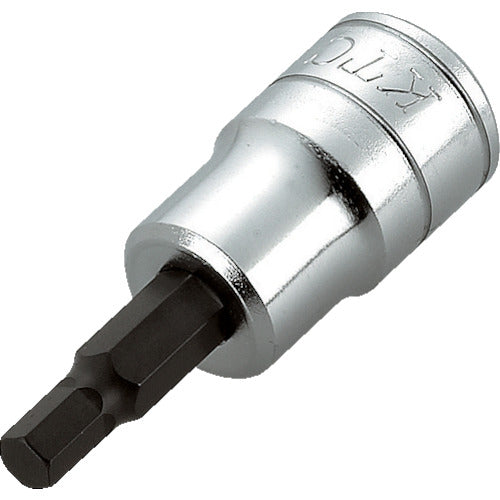 KTC 9.5 sq. short hexagon bit socket, 5 mm across, 9.5 mm drive, 50 mm overall length, BT3-05S, 1 piece