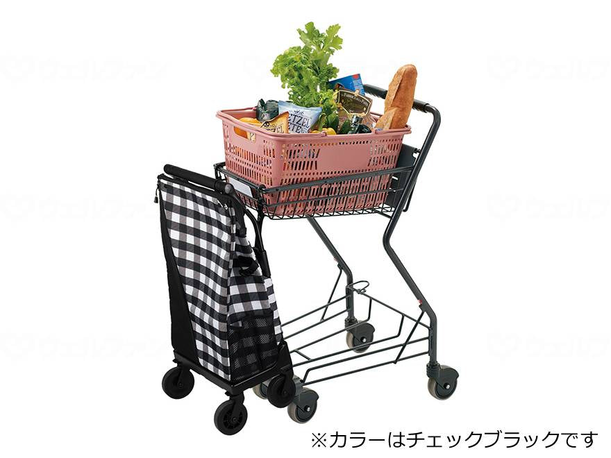 Kowa Manufacturing Co., Ltd. A Cart Shopping Carry Check Black