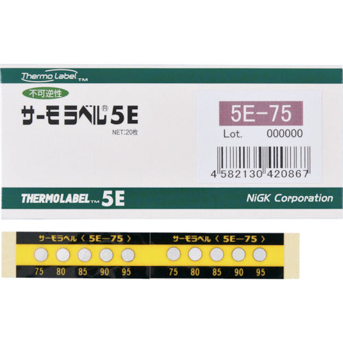 日油技研　サーモラベル５点表示屋外対応型　不可逆性　１７０度　5E-170　1 CS