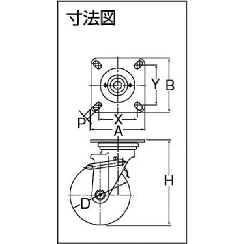 ハンマー　Ｊシリーズ　自在　ＳＰ付　ウレタン車Ｂ入り１００ｍｍ　413J-UBB100　1 個