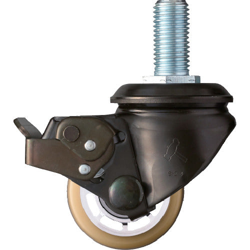ハンマー　低床重荷重用ねじ込み旋回式ウレタン車輪（アルミホイール・ボールベアリング）６５ｍｍ　ＳＰ付　545SA-BAU65　1 個