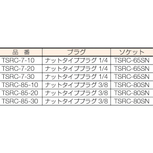 ＴＲＵＳＣＯ　スィングカップリング付エアホース　７×１０ｍｍ　１０ｍ　TSRC-7-10　1 巻