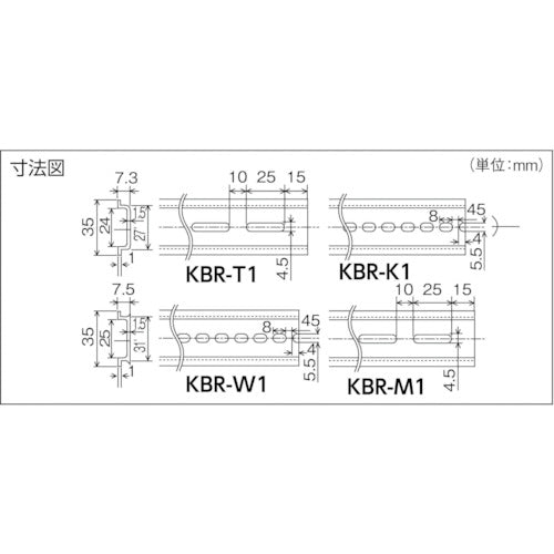 ＫＯＷＡ　ベースレール　KBR-K1　1 本