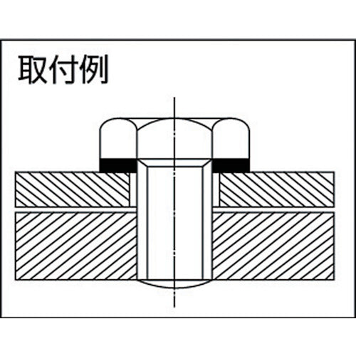 武蔵　シールワッシャ　ＳＷＳ　３Ｘ６．４−Ａ（１０個入）　SWS 3-6.4　1 PK