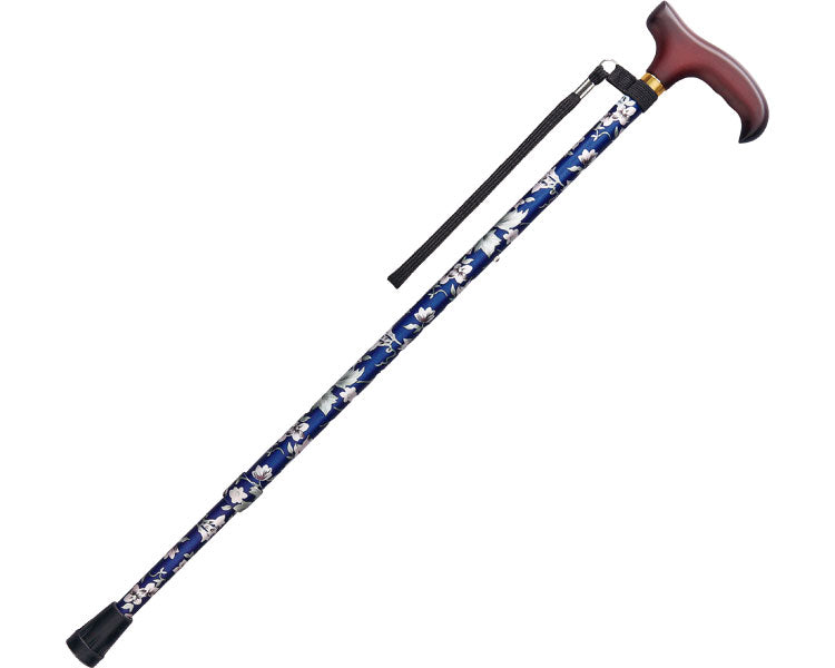 Basic Walking Stick, Extendable S / WB3718, Floral Blue, 1 pc