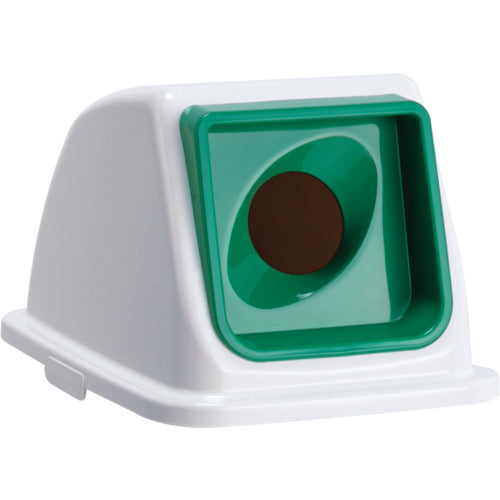 Teramoto Eco Sorting Color Pail W65 Lid Green Round Hole Open Bottle DS-194-732-1 1 pc