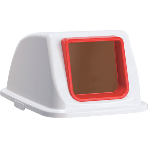 Teramoto Eco Sorting Color Pail W90 with Red Open Lid for Burnable Garbage DS-194-812-2 1 pc