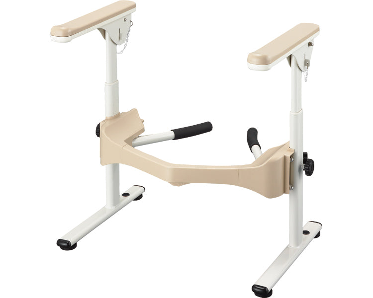 安寿　洋式トイレ用フレーム　S-はねあげR-2 / 533-086　プラスチック製ひじ掛け　1 台