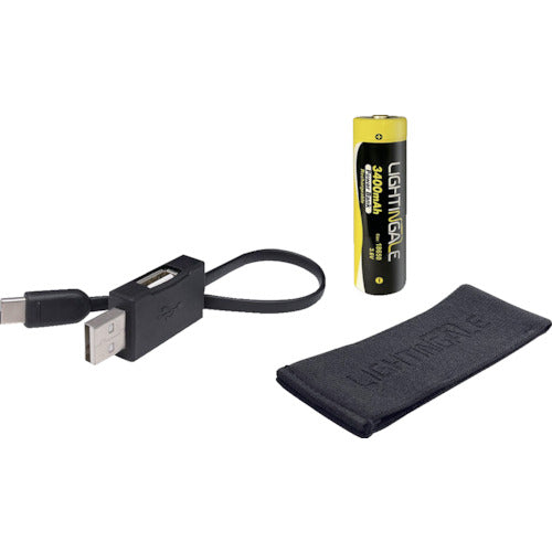 ライティンゲイル　スマホにも給電できるリチウムイオン充電池２６００ｍＡ／ＵＳＢ−ＴＹＰＥ−Ｃ／１８６５０タイプ　LTG0002　1 PK