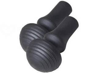 Replacement rubber tips for KIZAK [defensive type] 2-piece set, black