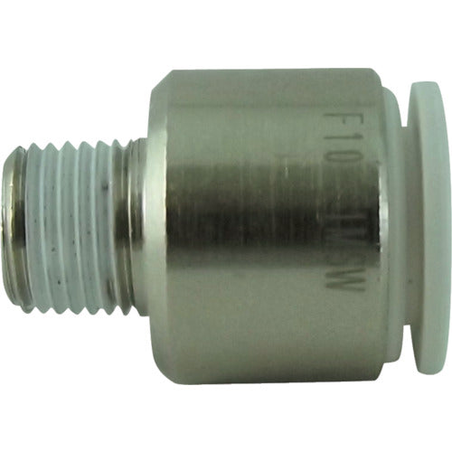 치요다 튜브 피팅 파이브 육각 구멍 부착 메일 커넥터 W(흰색) 10mm・R1/8 F10-01MSW 1개