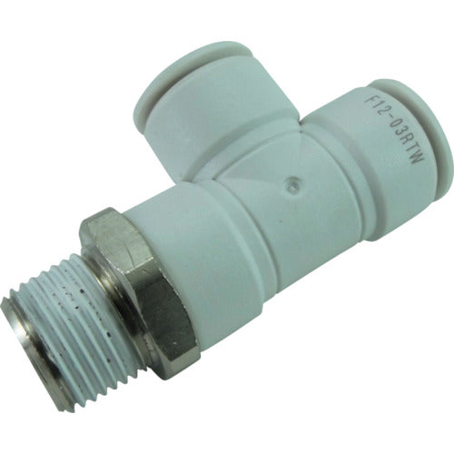 치요다 호스 피팅 파이브 메일 런티 W(흰색) 12mm・R3/8 F12-03RTW 1개