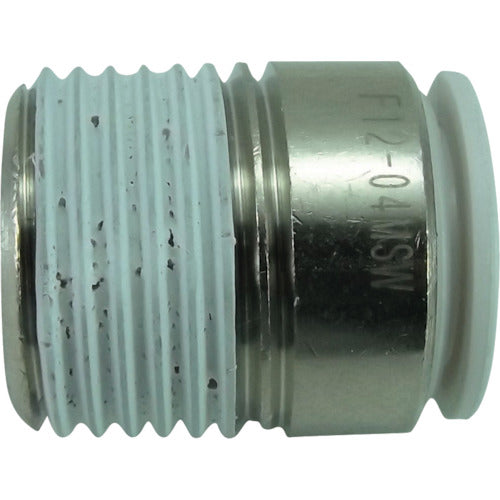 Chiyoda Tube Fitting Five Hexagonal Socket Male Connector W (White) 12mm R1/2 F12-04MSW 1 pc