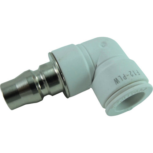 Chiyoda Tube Fitting Five Built-in Coupling Elbow Plug W (White) 12mm F12-PLW 1 pc