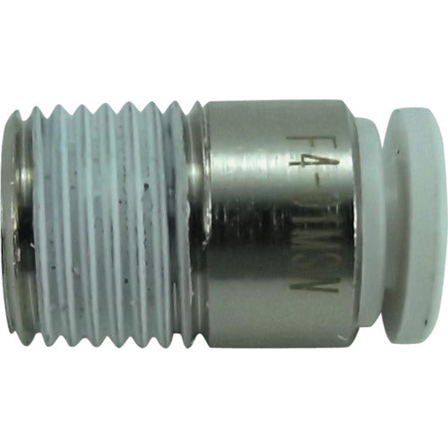 Chiyoda Tube Fitting Five Hexagonal Socket Male Connector W (White) 4mm R1/8 F4-01MSW 1 pc